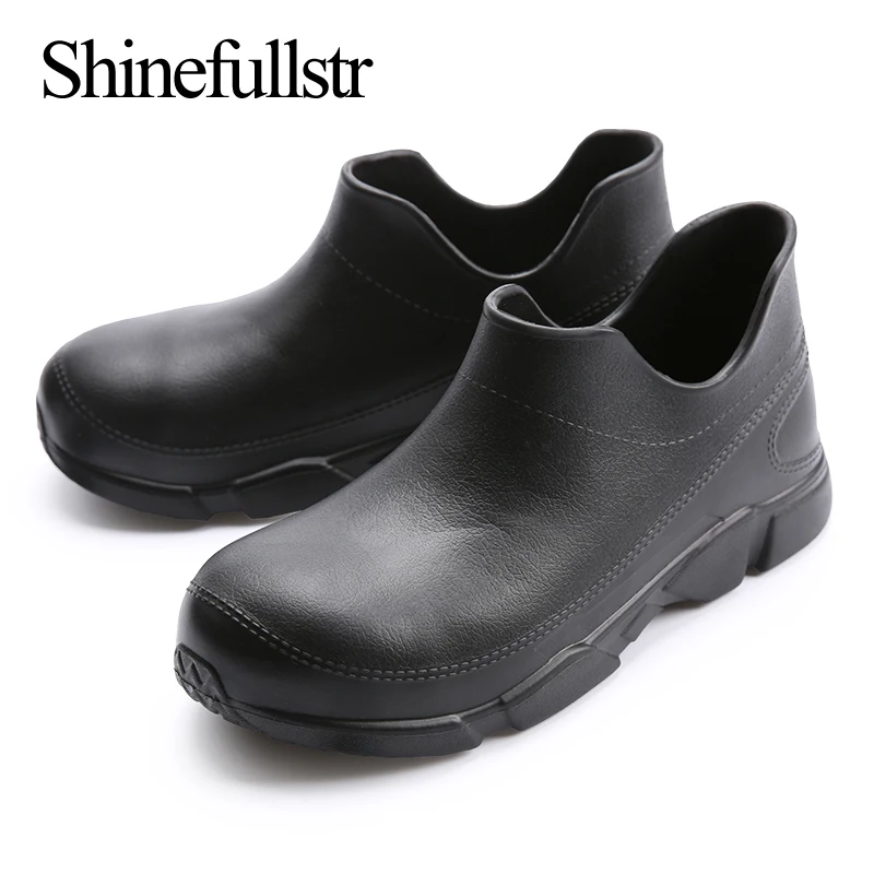 Autumn Mens Non-Slip Safety Kitchen Rubber EVA Chef Shoes Men Cheff Oil Restaurant Work Workers Waiter Hospital Nursing Sandals