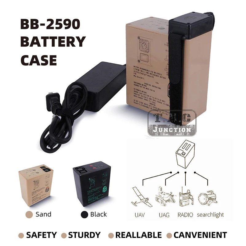 Fcs-tático BB-2590 recarregável li-ion bateria estojo definido para irobot rádio prc lst mst an/PLT-5 bateria de armazenamento