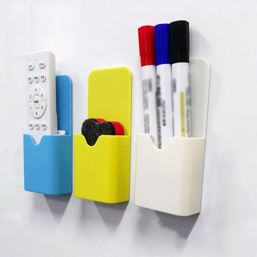 Plastic Magnetic Pen Holder Erase Marker Storage Box Pencil Organizer for Home Office Whiteboard Fridge Refrigerator