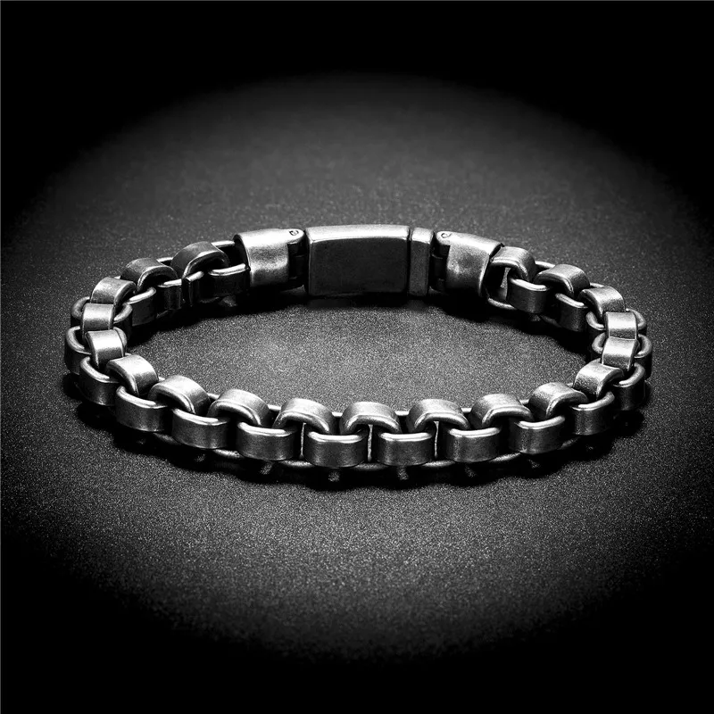 Clearance Sale Trendy Cuban Chain Men Bracelet Classic Stainless Steel Width Chain Bracelets For Men Women Vintage Jewelry Gift