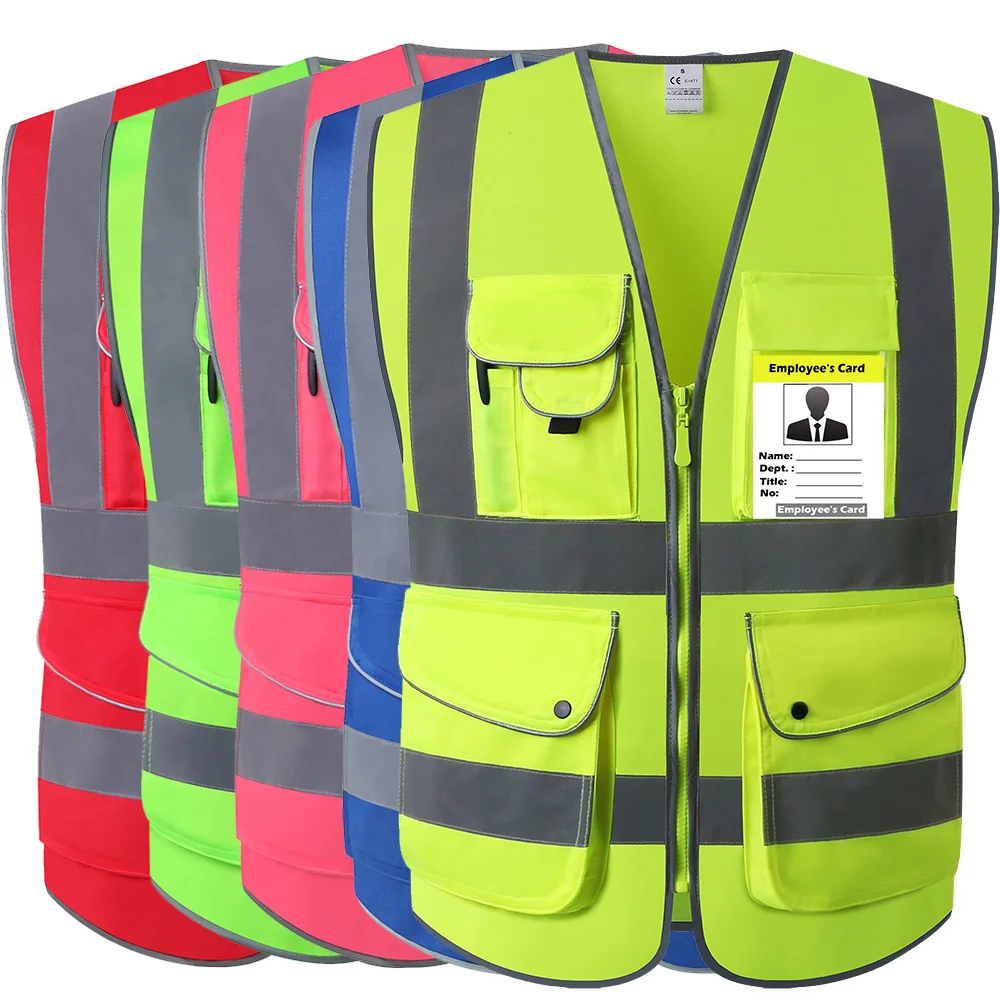 Motorcycle Safety Vest Reflective Vest Mens Sleeveless Waistcoat