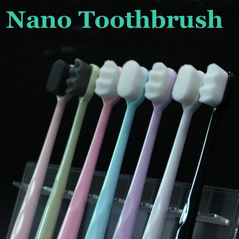 Ultra-fine Soft Hair Eco Friendly Toothbrush Portable Travel Tooth Brush With Box Soft Fiber Nano Toothbrush Oral Hygiene Care