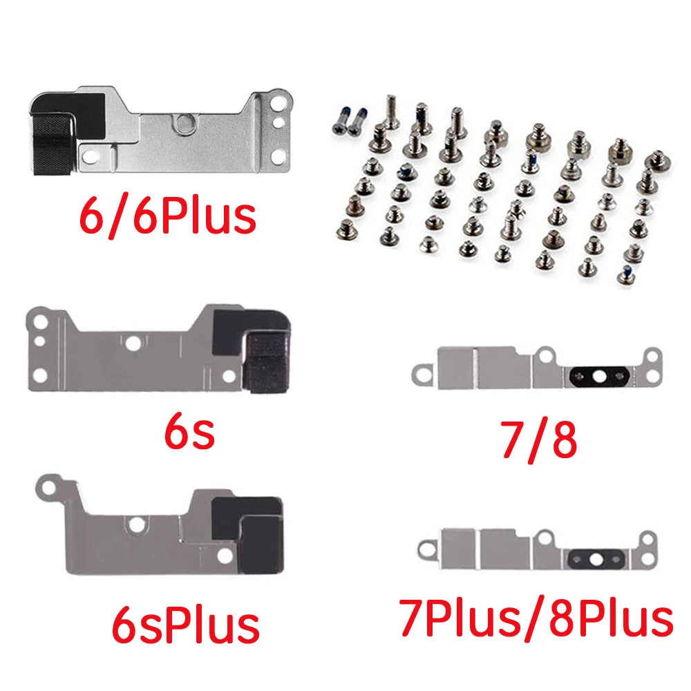 Set completo di viti + chiave a pulsante Home supporto per staffa in metallo di ricambio per iPhone 6 6P 6s 7 7P 8 Plus