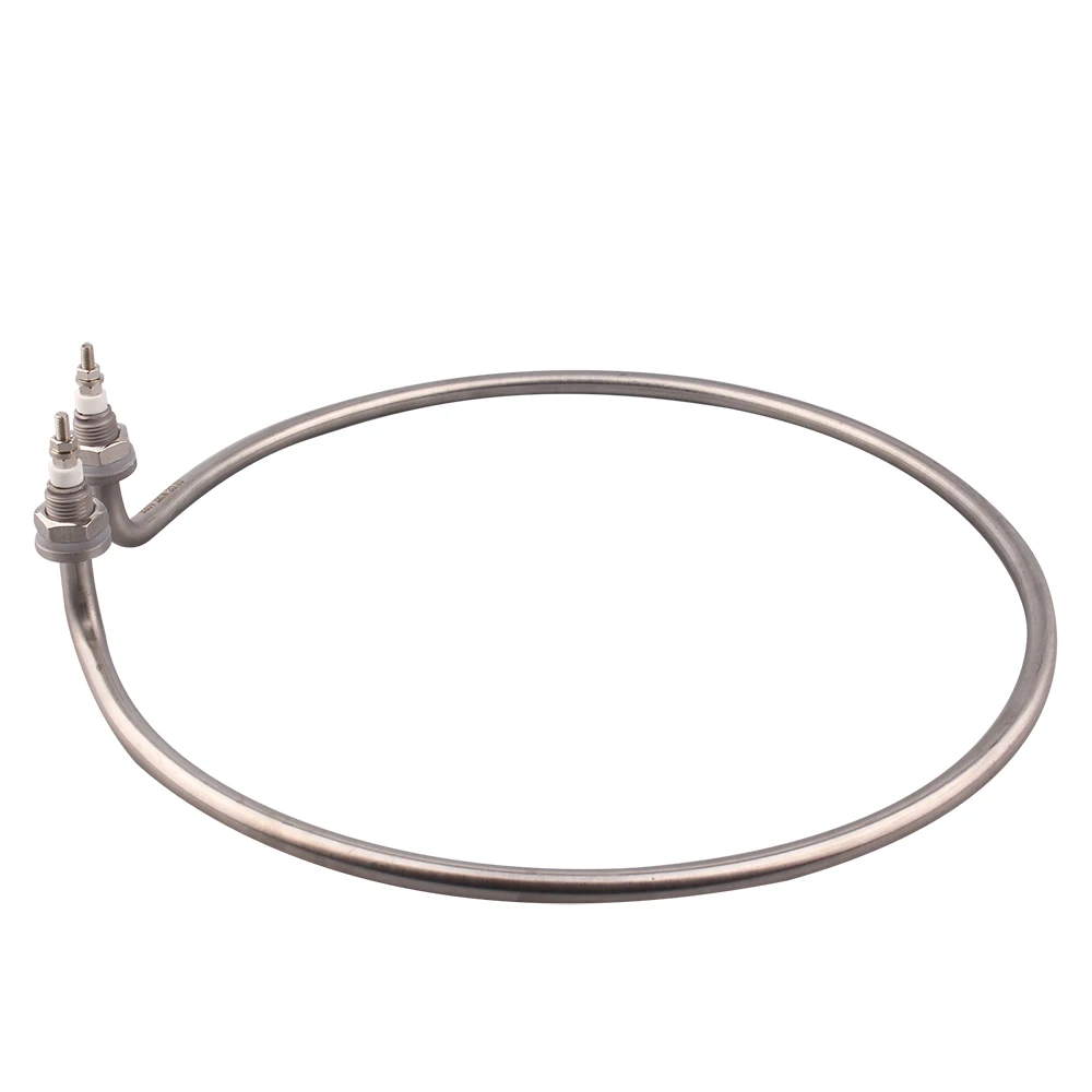 DERNORD 220V M16 Thread Circle Immersion Heater 3/4/5KW SUS304 Outer Diameter 370mm Round Water Heating Element