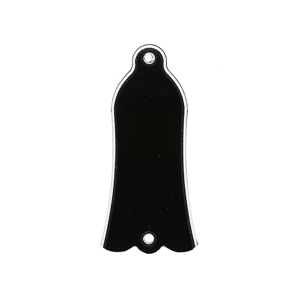 Zwart Bell Vorm Gitaar 2 Gaten Pvc Truss Rod Cover Plate Scroll Plaat Gibson Lp Sg Flying V Es