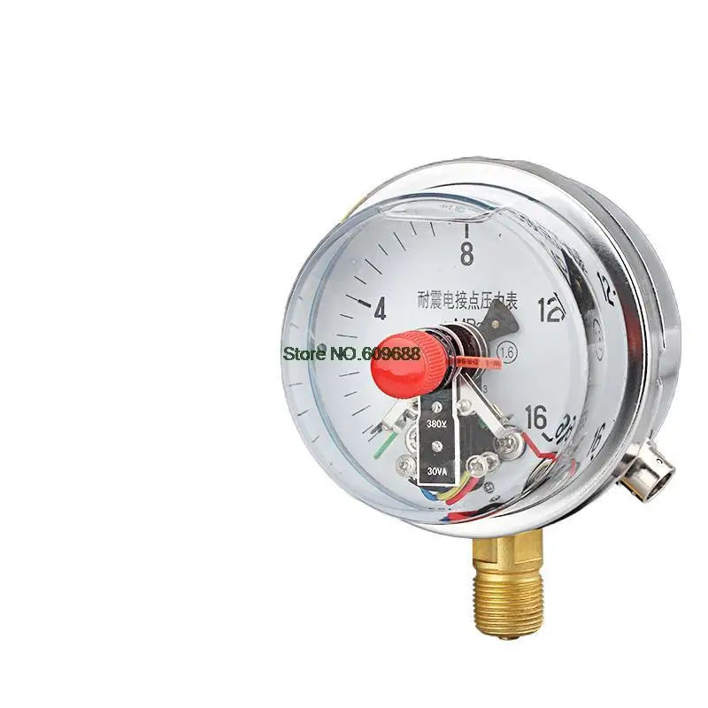 

Shock-proof Electric Contact Pressure Gauge YNXC100 Oil Hydraulic Water Pressure 30VA Double Upper And Lower Contact