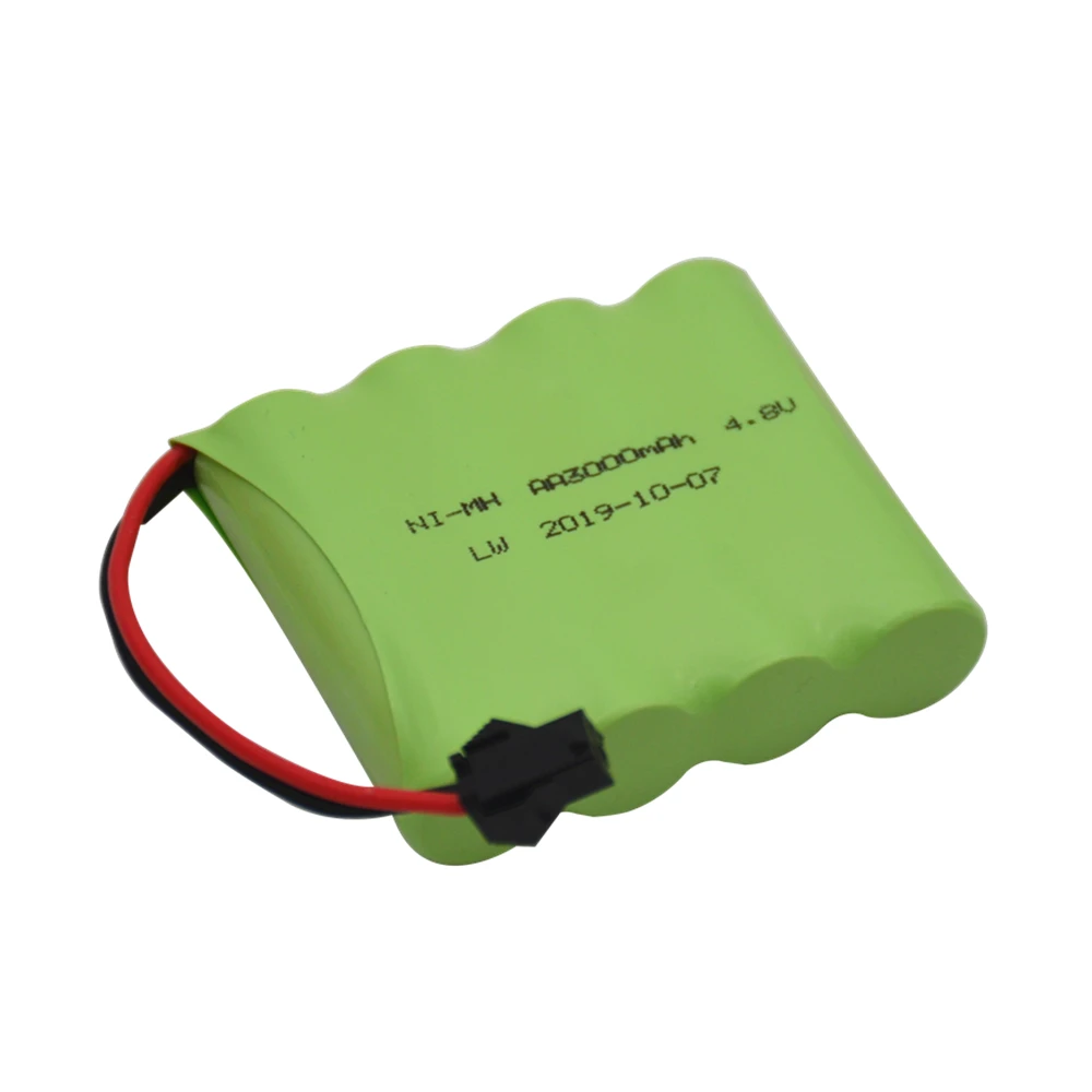 Комплект зарядного устройства для NiMH аккумуляторов 4,8 в 3000 мАч, для игрушек, автомобилей, танков, роботов, лодок, пистолетов, никель-металлогидридных аккумуляторов AA 4,8 в