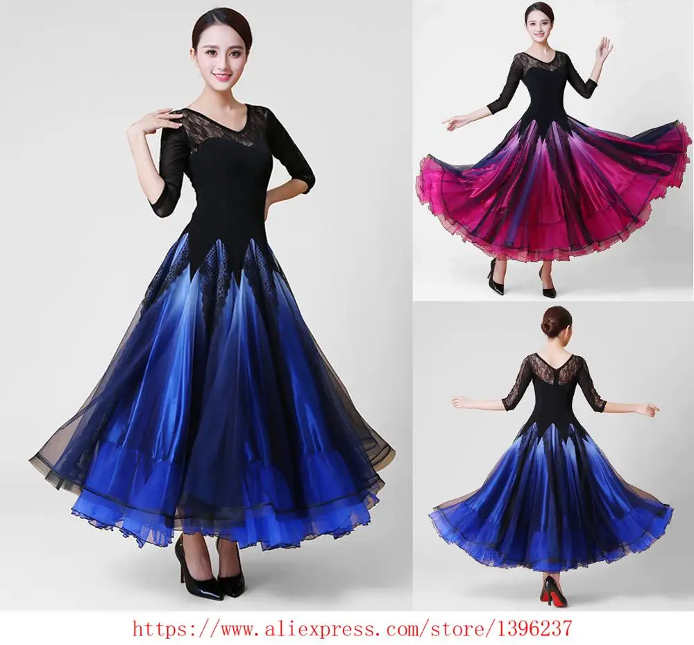 Ballroom Competition Dance Dress New Design Tango Flamenco Waltz Dancing Skirt Women Standard Ballroom Dance Dresses