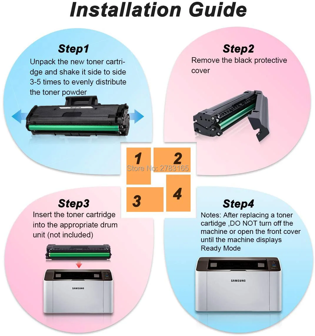 Imagem -03 - Pacote Mlt-d111s Compatibile por Samsung Mlt-d111s D111s por Samsung Xpress Toner Sl-m2026w Sl-m2026 Sl-m2023w Sl-m2023 Sl-m2023