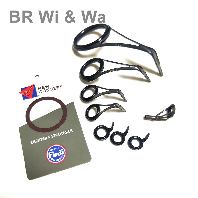 

BR Wi & Wa FUJI BCLYOG + BCLOG Guide Kit High quality guide Kit one set 8pcs Repair fishing rod guide