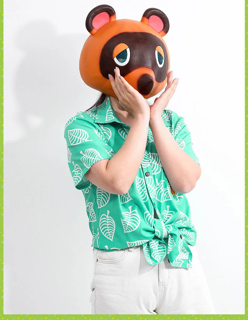 Novo jogo 3ds animal crossing cosplay camisa nova folha horizontes tom nook t camisa das mulheres dos homens verão camiseta família combinando roupas