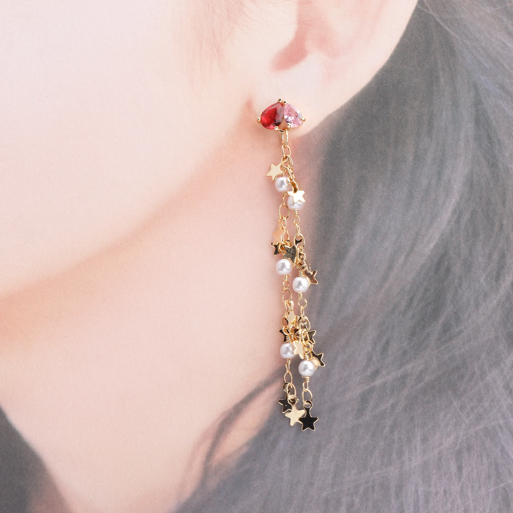YEGUI M856,jewelry accessories,18k gold plated,0.3 microns,chram,zircon,copper metal,diy earrings,jewelry making,5pairs/lot image 3
