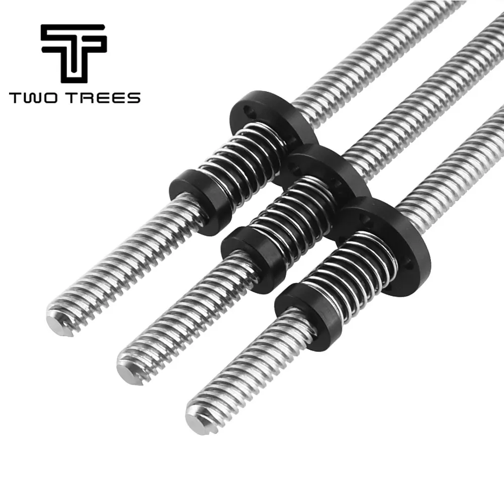 3D Printer T8 POM Brass Anti Backlash Nuts For Lead 8mm Acme Threaded Rod Eliminate the gap Spring DIY CNC Accessories