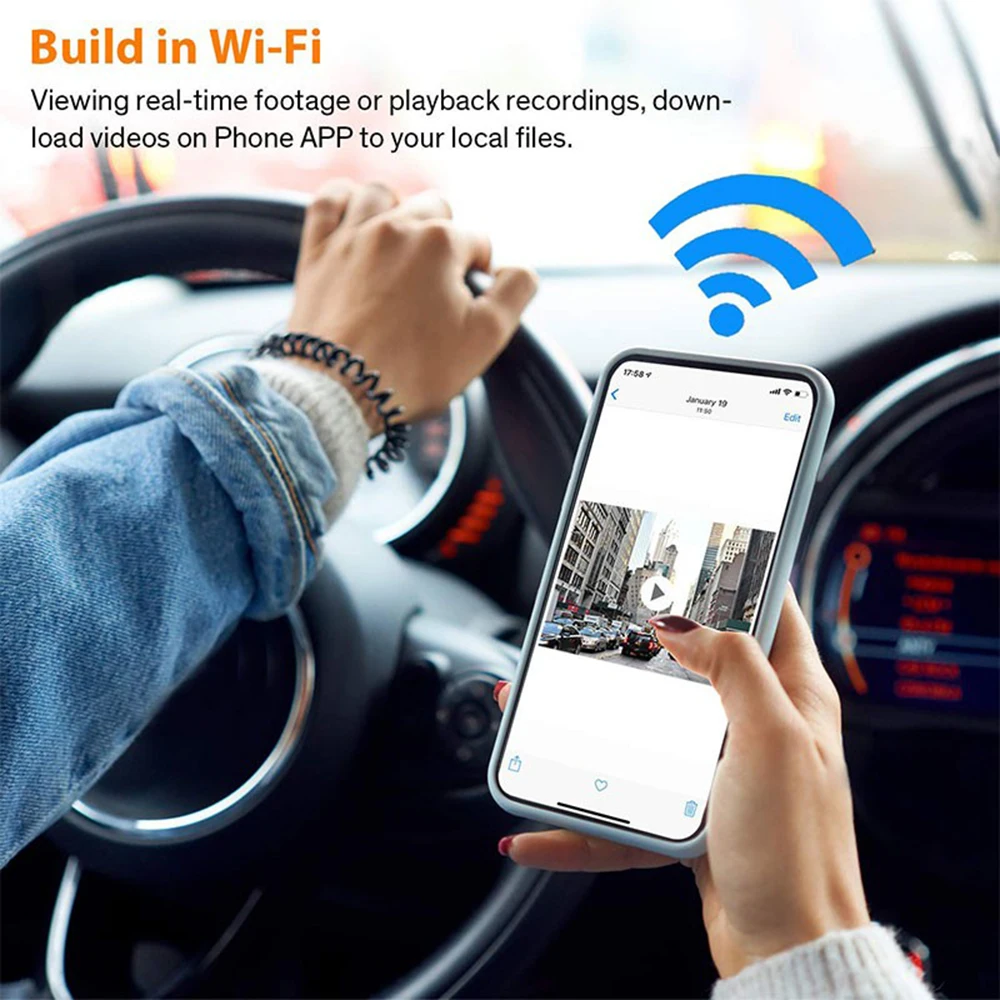 HD USB+Wifi Car Dash DVR Record Front Camera Video 170° Auto Recorder For Android Radio Multimedia Player Surveillance ADAS view 5