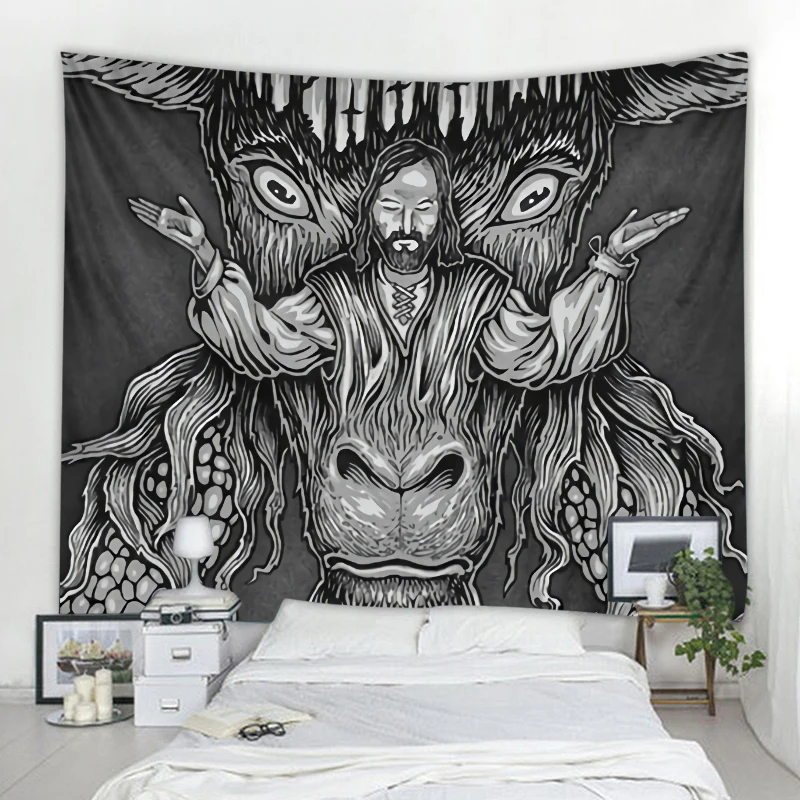Happiness Witchcraft Decoration Tapestry Mandala Bohemian Tapestry Art Deco Blanket Curtain Hanging at Home Bedroom