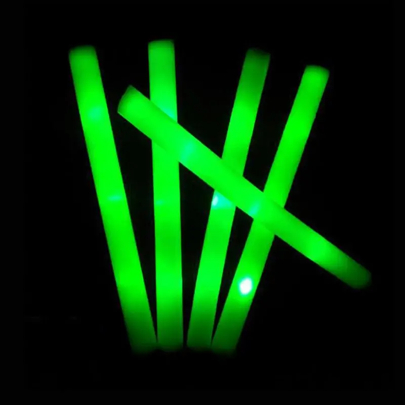 Light-Up Foam Sticks LED Soft Batons Rally Rave Glow Wands Multicolor Cheer Flashing Tube Concert For Festivals Party