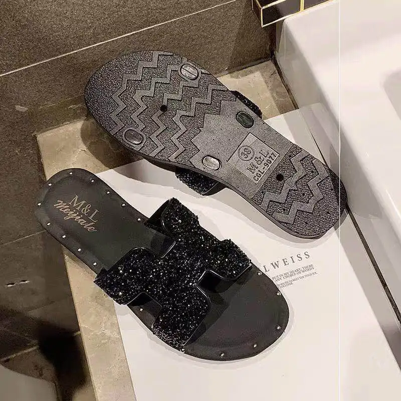 Woman Flat Sandals 2021 Summer Fashion Beach Outside Shoes Women Slides Shoes Outdoor Wear Slippers Brand Designer Lady Sandals