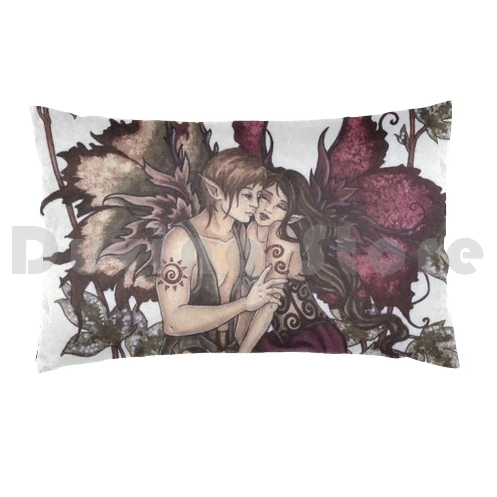 Lovers Pillow Case Printed 50x75 Fairy Fiction Amy Brown Amy Brown Art Angel The Fairy Sisters Companions