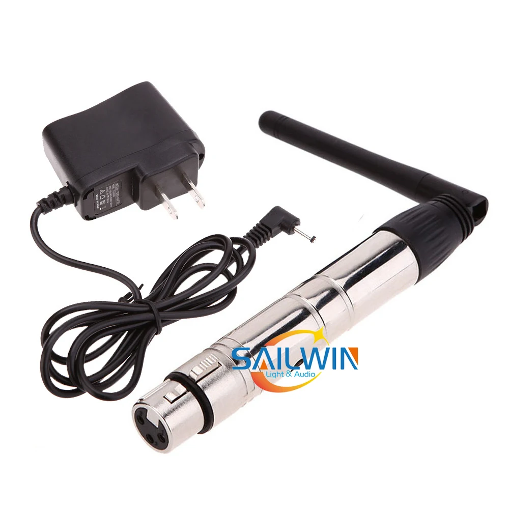 Sailwin CE 2.4GHZ 3 Pins Wireless DMX Signal Receiver For LED Battery Powered LED Par Light 12V Transmitter  Party Stage Light