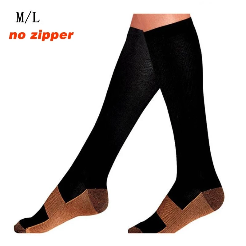 Zipper Compression Socks Fat Burning Cycling Socks Running Women's Slim Sleeping Beauty Legs Varicose Vein Prevention Socks