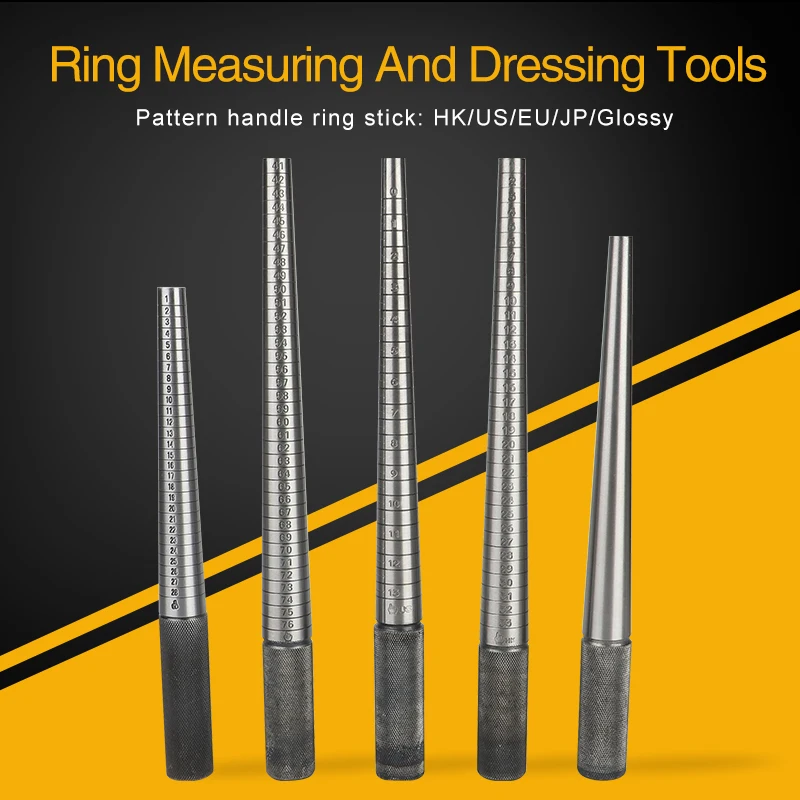 7gtool US EU JAP HK Ring expend Stainless steel solid stick Ring Size Mandrel Stick Ring Sizer Measuring jewelry tools