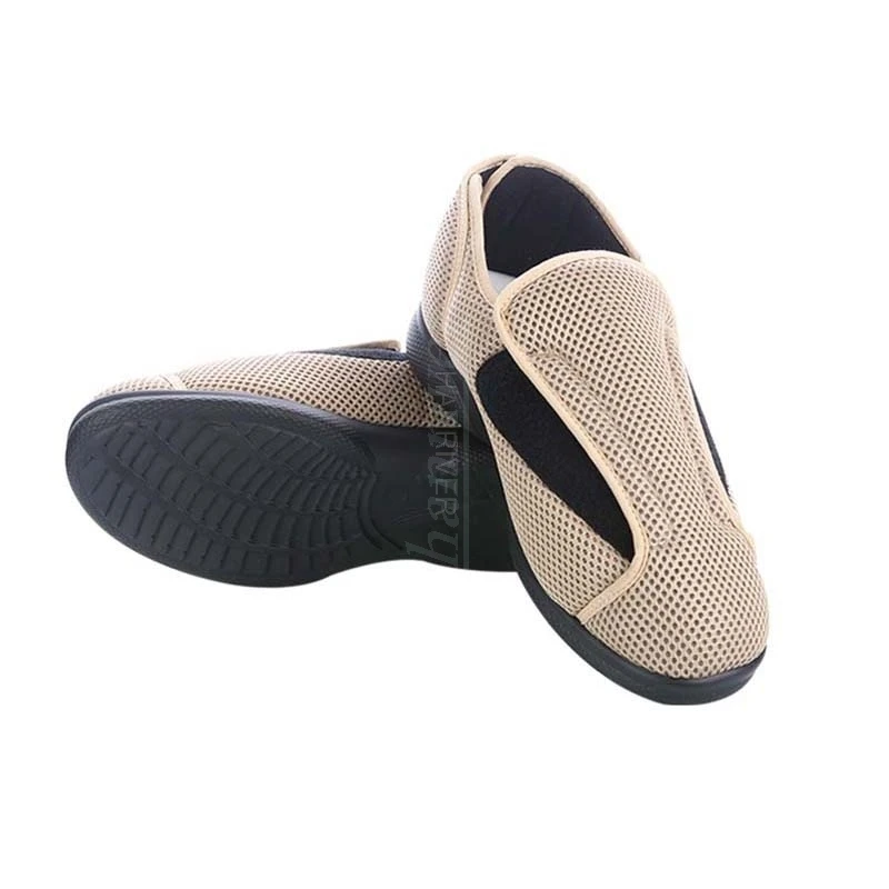 

High-grade comfortable breathe Diabetic shoe broad foot swollen middle aged men's shoes thumb inside Postoperative nursing shoes