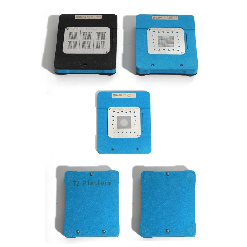 Imagem -06 - Bga Reballing Stencil Kit para Macbook Chip ic Pmu Smc t1 t2 Ram Nand Wifi Chip de Energia Modelo de Aquecimento Direto com Dispositivo de Fixação