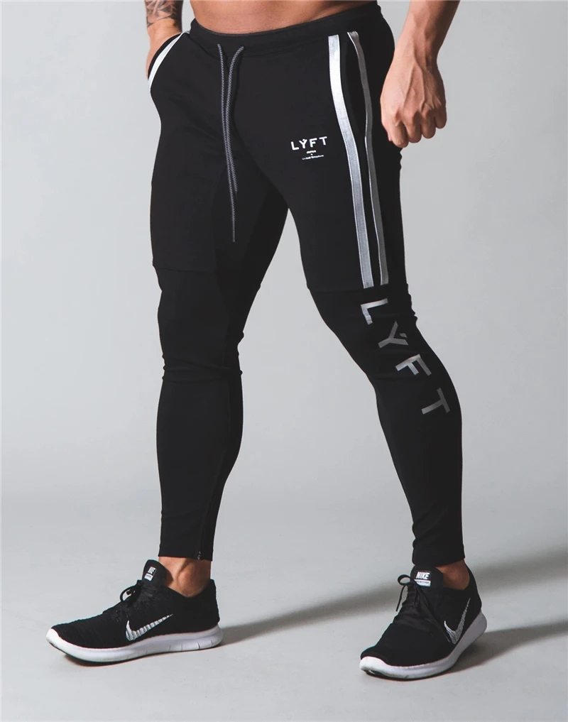 Side Stripe JP&UK New Autumn Men Gym Training Jogging Pants Men Joggers Slim Fit Sweatpants Cotton Running Sport Pants