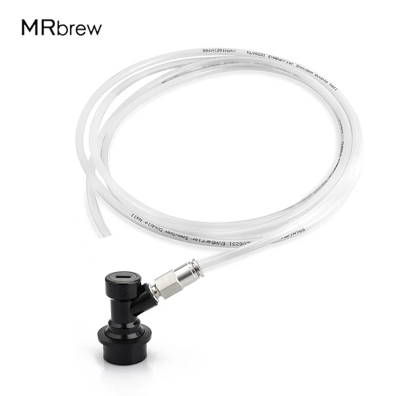 Beer Gas/Liquid Line With Push In Fitting MFL Quick Connector With 5/16''(8mm) OD 1M Length Hose Ball Lock Set For Beer Brewing