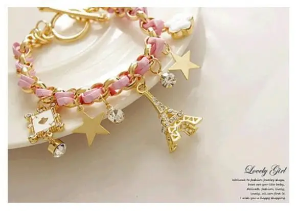 New fashion Flower playing card love bracelet For Women girl Accessories jewelry wholesale