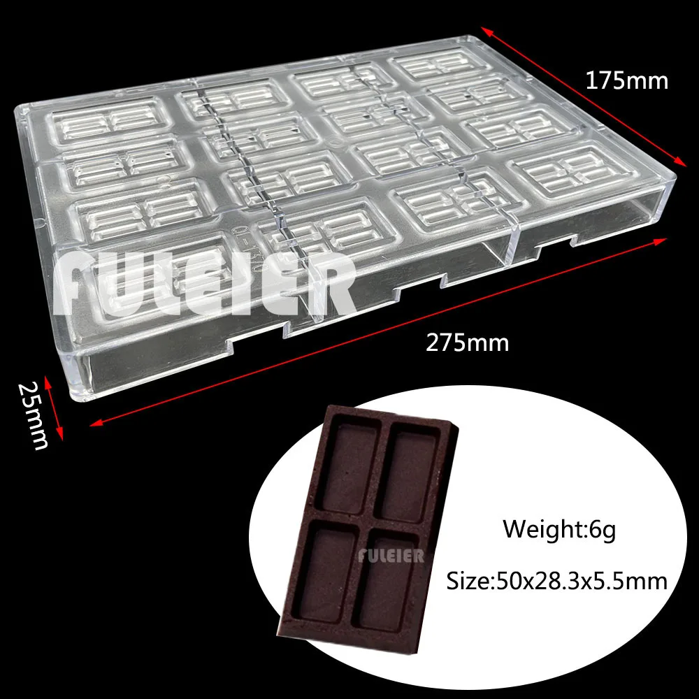 Polycarbonate Chocolate Mold For Baking Chocolate Candy BonBon Mould Cake Decoration Patisserie Mold Confectionery Tool Bakeware