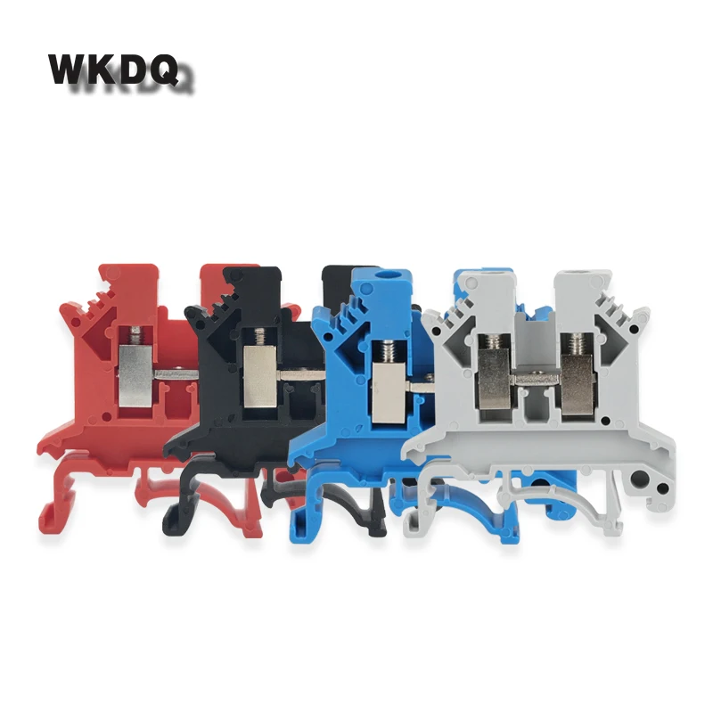 10Pcs UK2.5B Six Color UK 2.5B Universal Screw Feed-through Strip Plug Wire Electrical Connector 2.5mm2 Din Rail Terminal Block