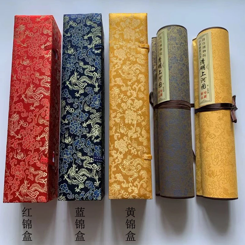 Chinese Customized Calligraphy Classic Long Large Size Qing Ming Shang He Tu Copy Of Famous Painting Panoramic Painting Scroll
