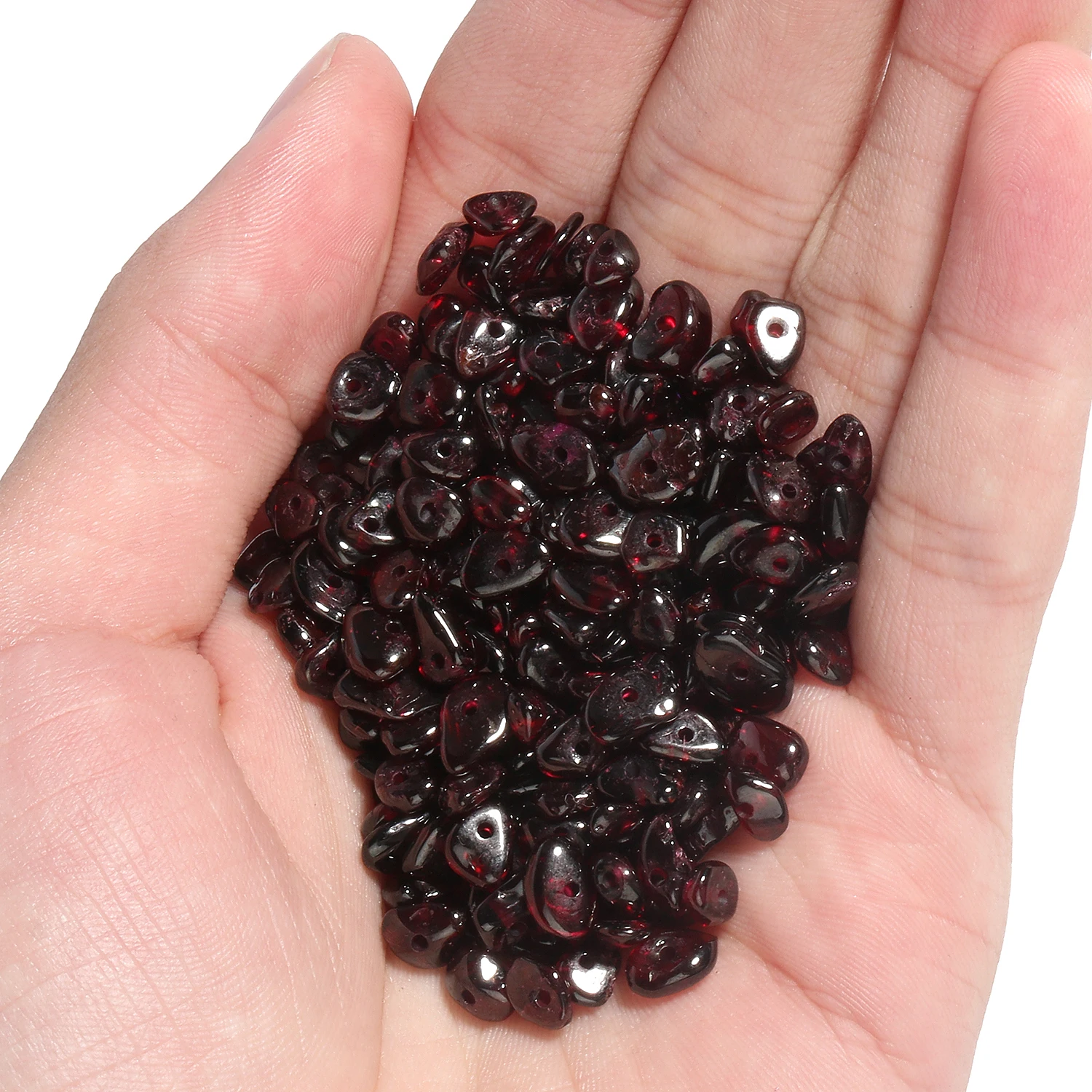 Natural Dark Red Garnet Irregular Shape Gravel Stone Beads Loose Beads For Jewelry Making DIY Necklace Bracelet Accessories 16\'\'