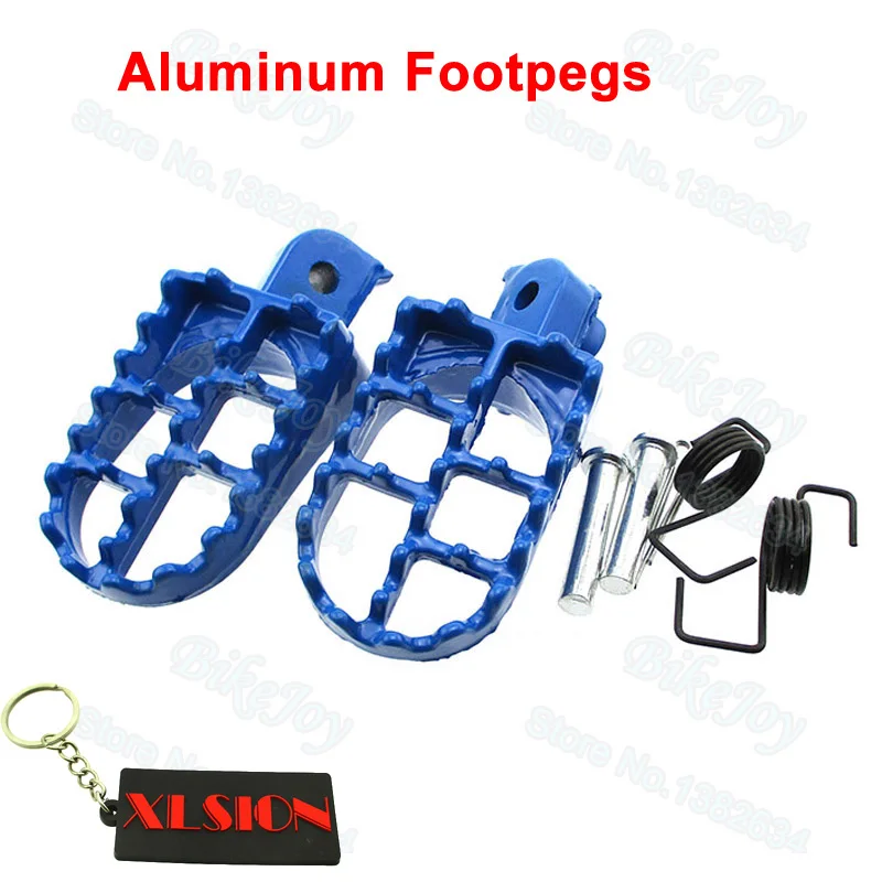 Blue Aluminum Footrest Foot Pegs For XR50R CRF50 CRF70 CRF80 CRF100F CRF150 Dirt Motor Bike Motocross Motorcycle