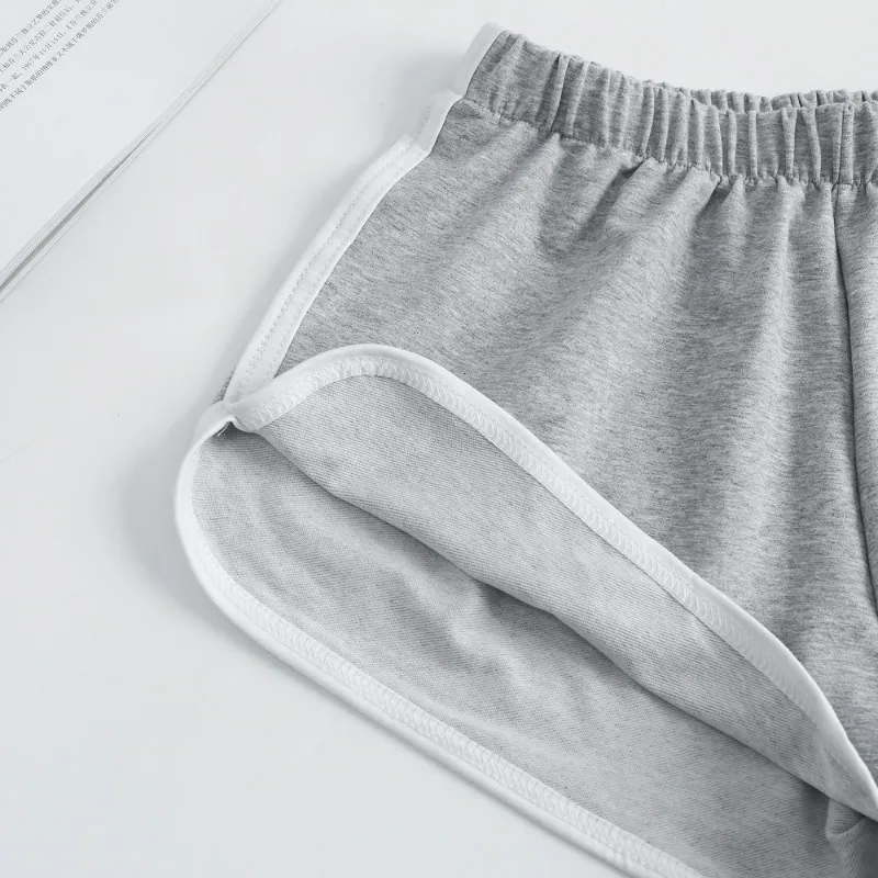 Pantalones cortos ajustados para mujer, Shorts deportivos de cintura alta, ajustados, sencillos, para Yoga, talla asiática, 2021