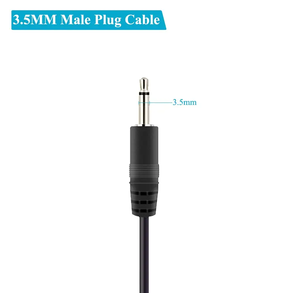 Repuesto de enchufe macho de 3,5mm a Cable desnudo, extremo abierto TS, 2 polos Mono, 1/8 ", 3,5mm, reparación de Cable de Audio, 2 paquetes