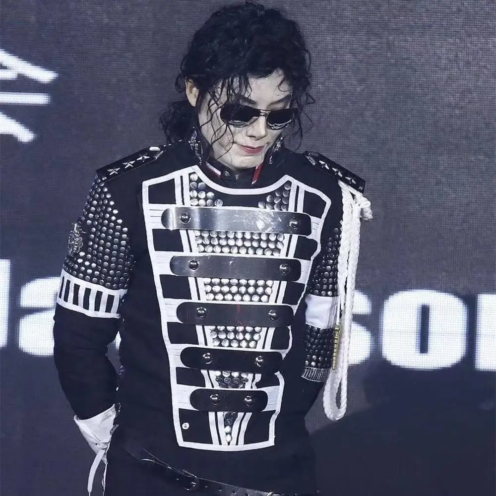 MJ MICHAEL JACKSON Star Military History Punk Teaser Germany FULL SET Jacket / Amour/Glove Performance