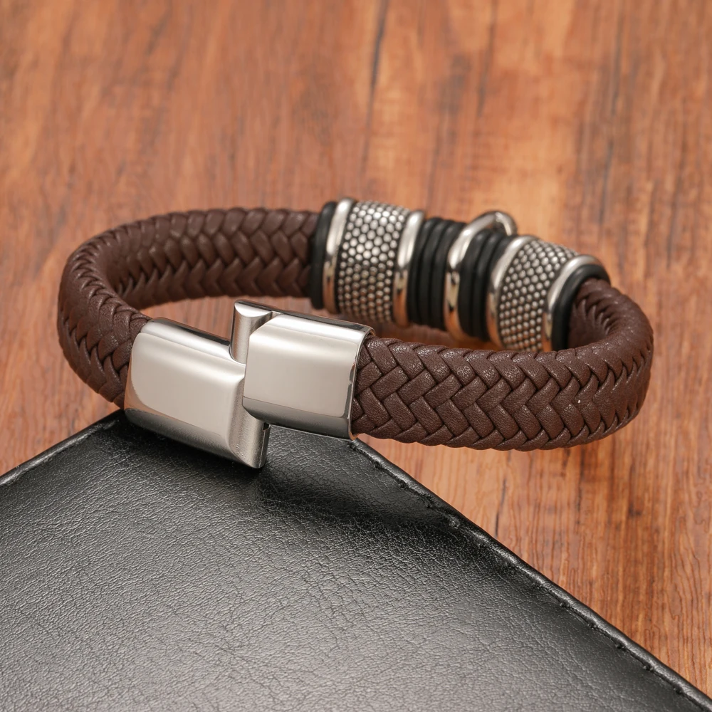 Avatar of Vishnu Shakyamuni Buddha Genuine Leather Bracelet for Men Women Monk Buddhist Gift Brahman Jewelry