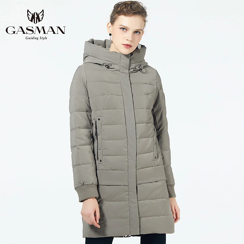 GASMAN 2022 Long Coat Jacket Down Winter Coat Women Hooded Warm Parka Coat High Quality Female New Winter Windproof Jacket 1820