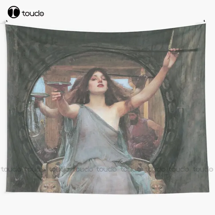 Circe Offering The Cup To Ulysses - John William Waterhouse Tapestry Tapestries Tapestry Custom Decoration Wall Hanging