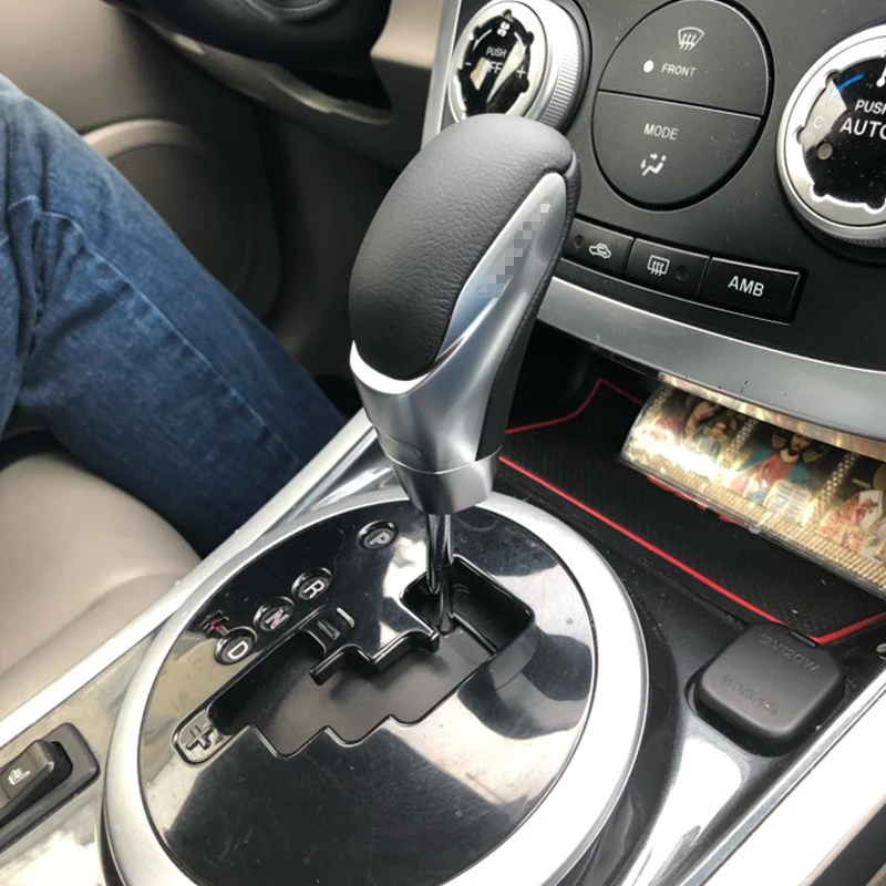 Carro transmissão automática engrenagem Shift Handle, Leather Shift Lever, Mazda 3 5 8 MX5 CX5 CX7 CX9, Novo
