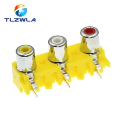 5Pcs RCA Female Socket 3 RCA AV Audio Jack 3 Hole Socket AV3-8.4-15