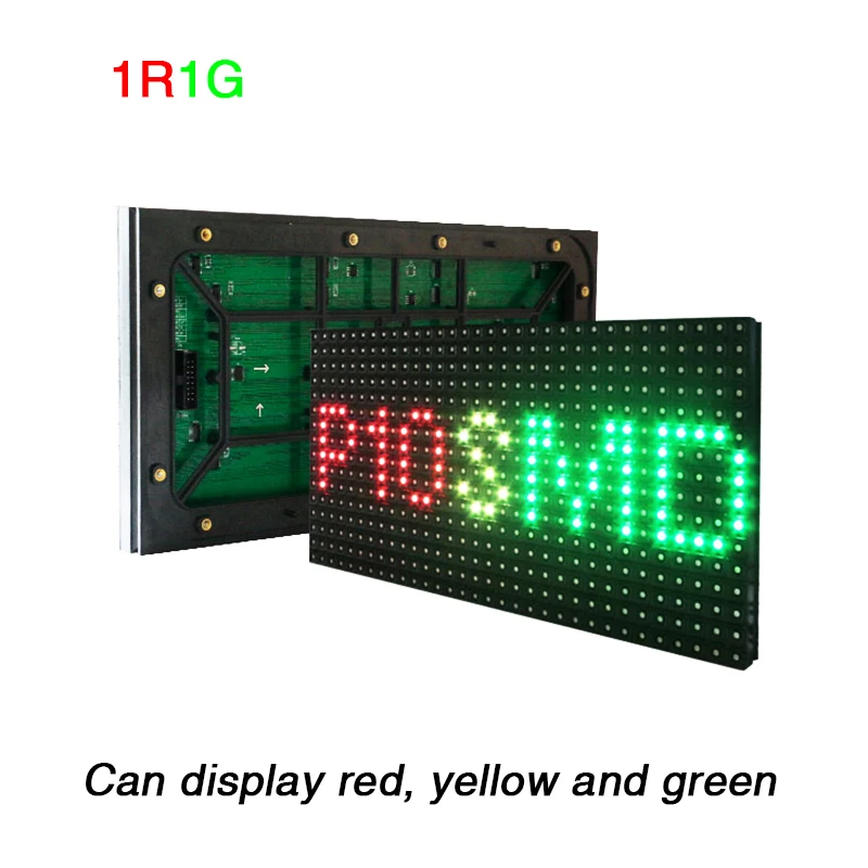 Module d'affichage LED P10 extérieur, double couleur 320x160mm 1/4s, étanche IP65 RG, panneaux LED SMD3535 pour écran vidéo LED