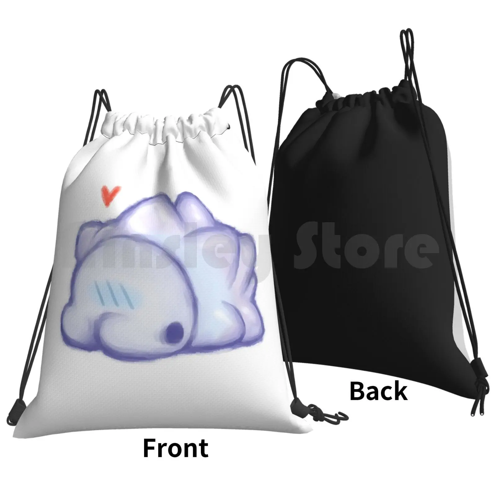 Its Worm Time Backpack Drawstring Bag Riding Climbing Gym Bag Video Games Snom