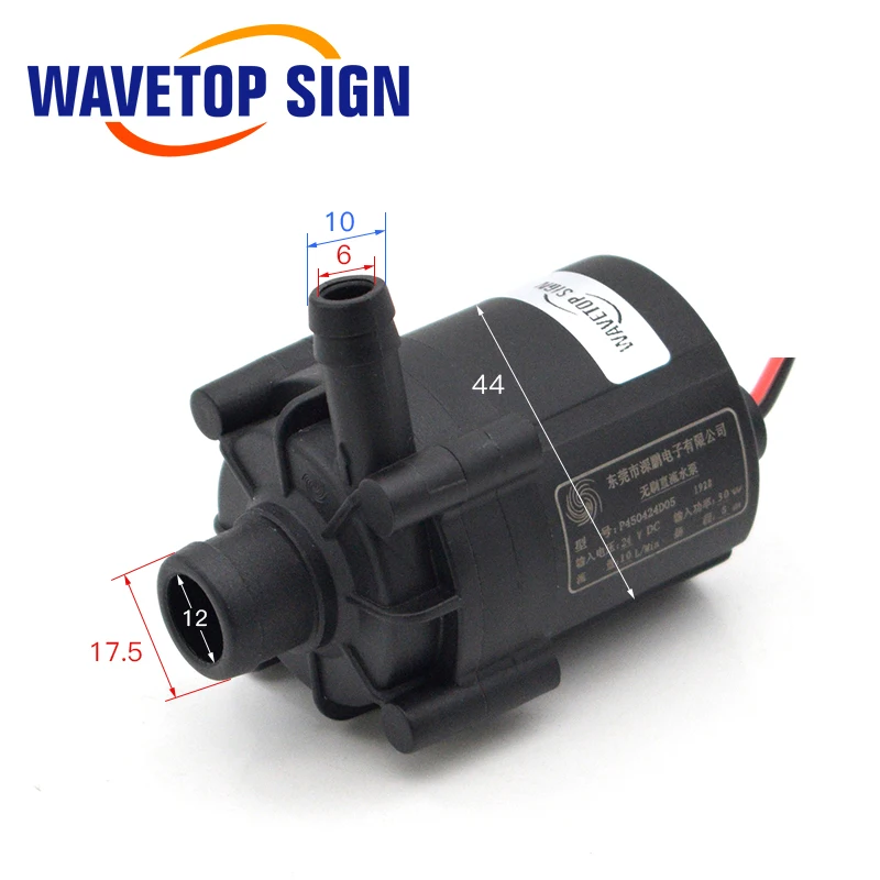 WaveTopSign Pompa acqua P4504 Tensione 24 V CC Potenza 30 W Velocità di flusso 10 l/min per refrigeratore d'acqua CW3000 CW5200