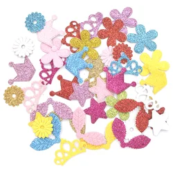 Wholesale 1000Pcs Glitter Leather Crown Flower Bow Star Heart Patches for DIY Clothes Hat Shoes Crafts Headwear Clips Appliques