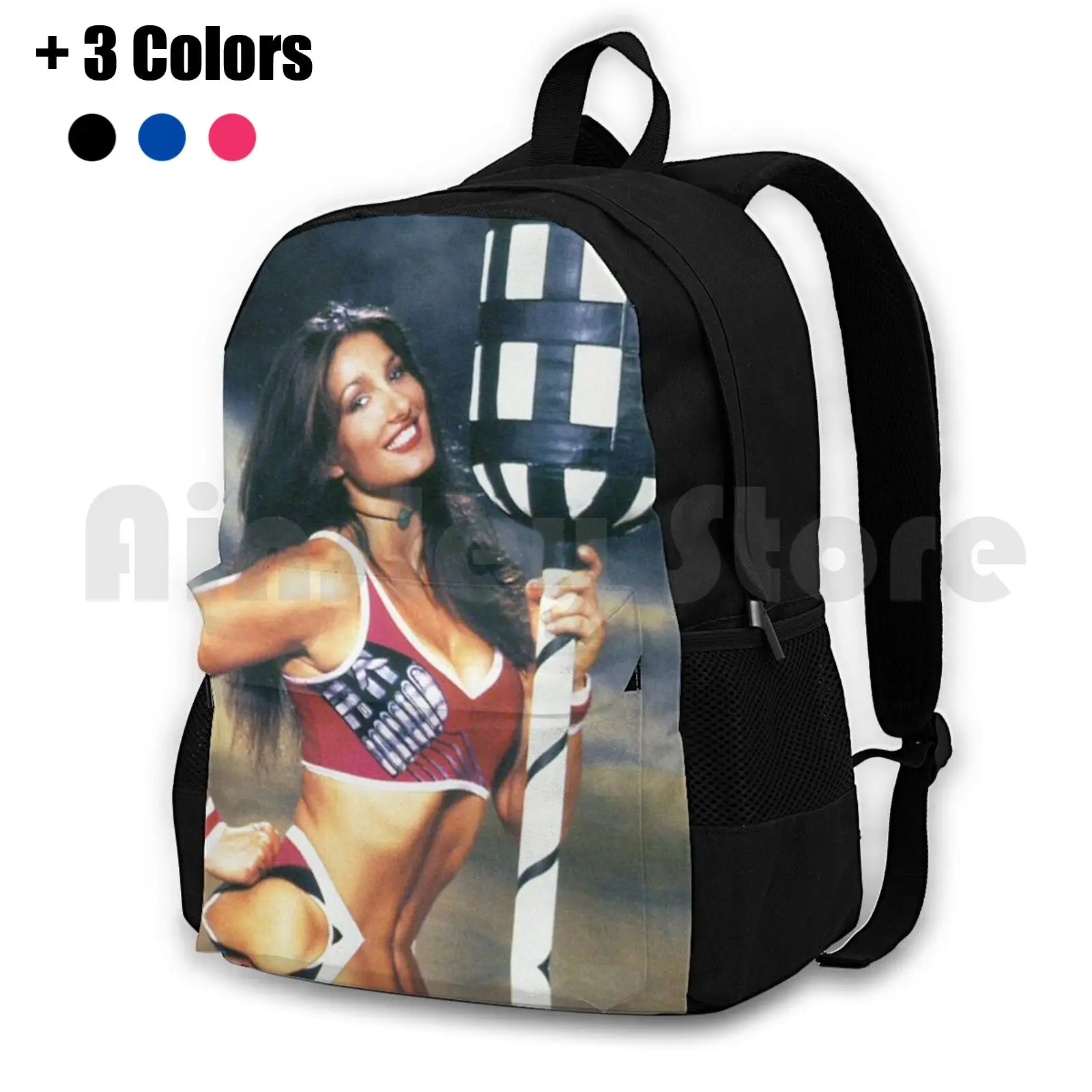 Retro Gladiators Jet With Pugil Sticks Outdoor Hiking Backpack Riding Climbing Sports Bag Game Show Sports Itv Ulrika Jonson