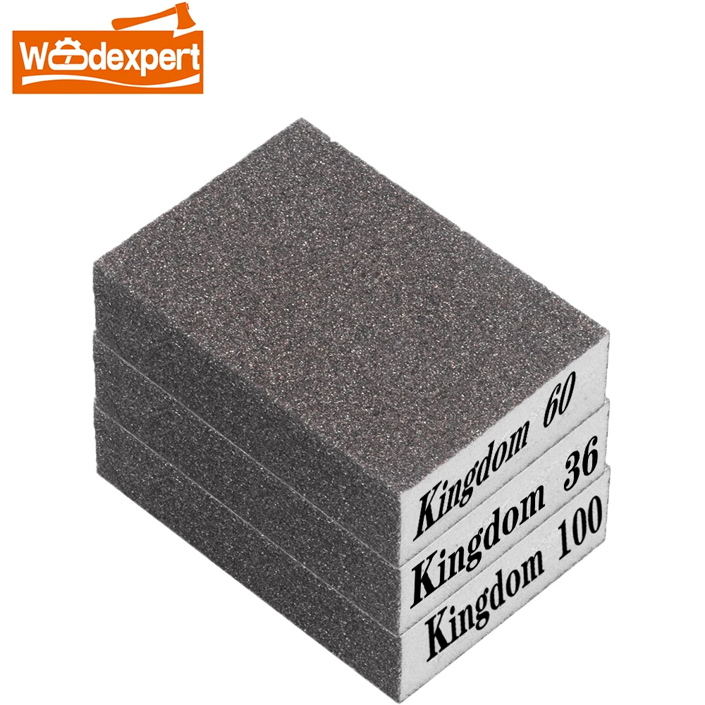 1PCS Wooden Sandpaper Grinding Sanding Block Sponge Foam Sandpaper Block for Wood Paint Polished Kitchen Cleaner