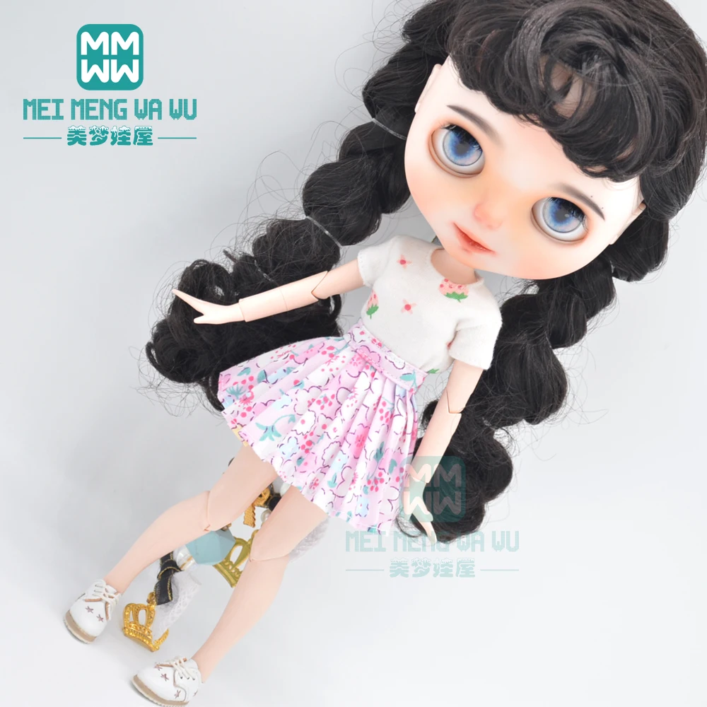 Blyth doll clothes accessories fashion T-shirts, shoes, miniskirts for 28-30cm Azone ob24 ob27 doll